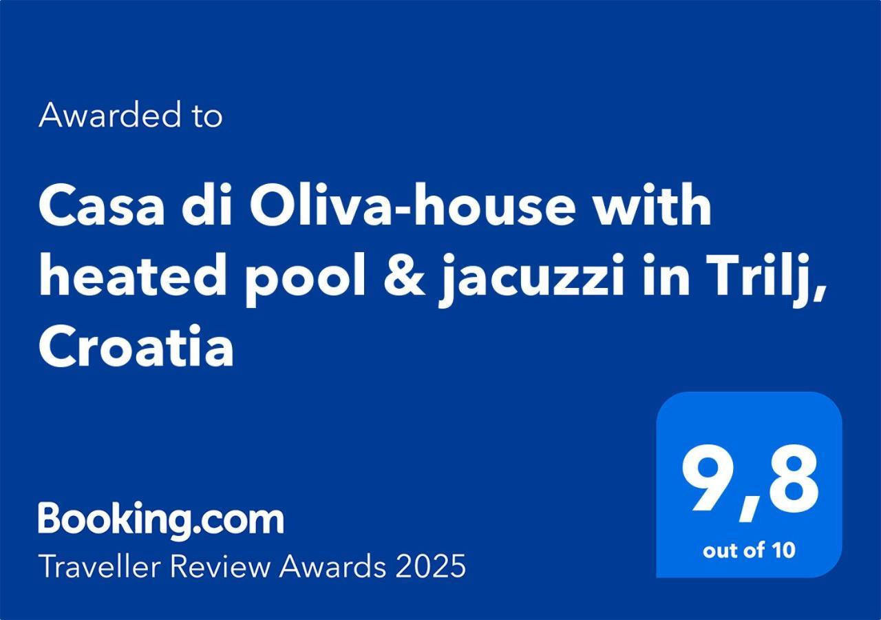 Casa Di Oliva-House With Heated Pool & Jacuzzi In Trilj, Croatia Vila Exterior foto